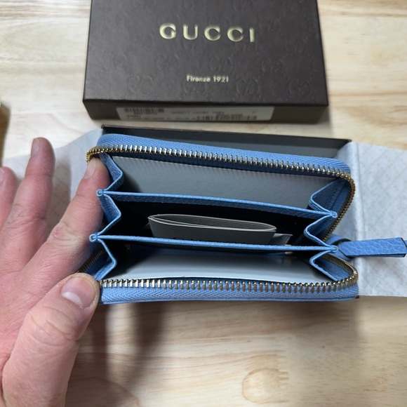 NWT GUCCI Swing Zipped Accordion Card Holder Wallet - Picture 5 of 10